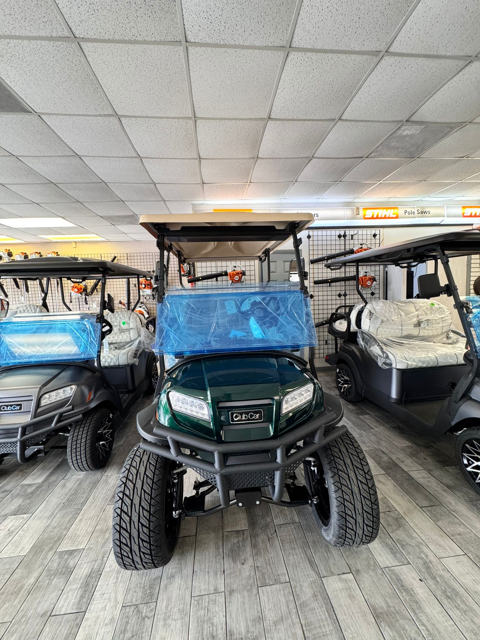 2027 Club Car Onward 4 Passenger Electric - Lifted (Matte Jade Green)
