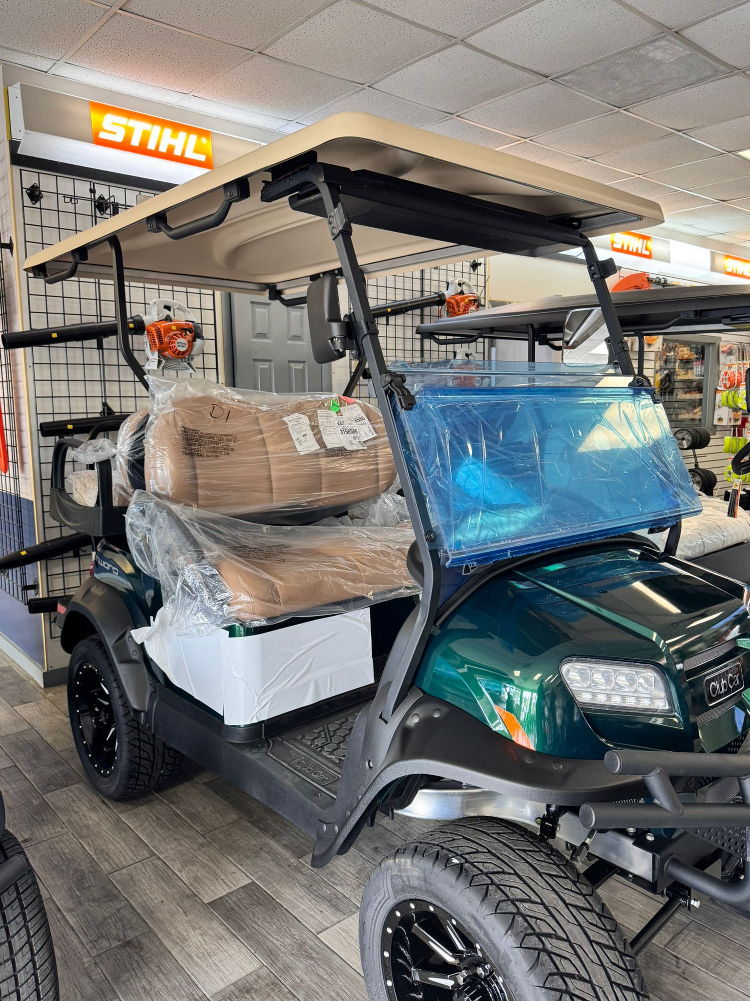2027 Club Car Onward 4 Passenger Electric - Lifted (Matte Jade Green) - Image 5